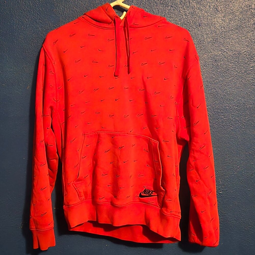 Nike Red Hoodie with symbols